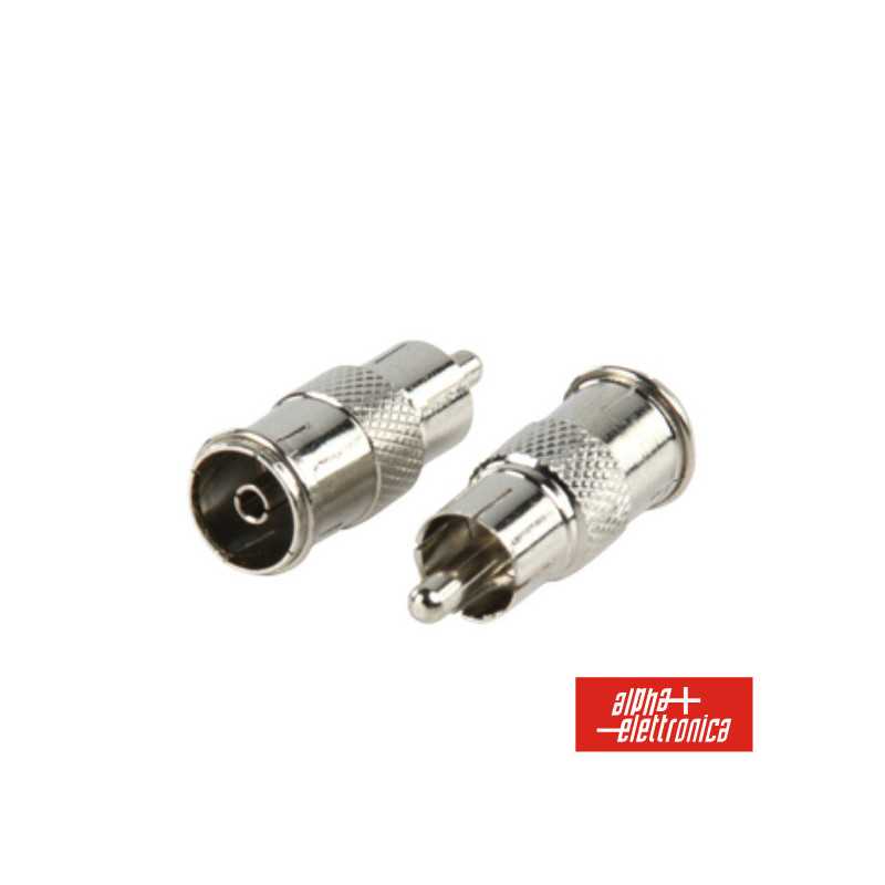 FICHA ADAPTADORA RCA MACHO COAXIAL FÊMEA