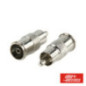 FICHA ADAPTADORA RCA MACHO COAXIAL FÊMEA