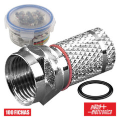 FICHA F FÊMEA NIQUELADA HQ P CABO 68MM RG59 C 2 ORING