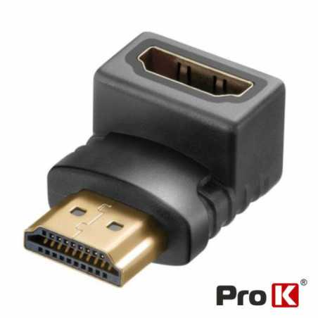 FICHA ADAPTADORA HDMI MACHO FÊMEA ANGULAR 90 PROK