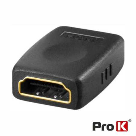 FICHA ADAPTADORA HDMI FÊMEA FÊMEA DOURADA PROK