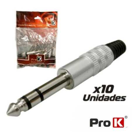 FICHA JACK MACHO PROFISSIONAL PRETA 635MM ST 10PCS PROK