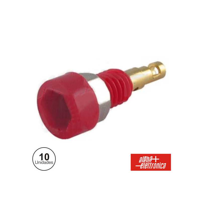BORNE TERMINAL 2MM VERMELHO