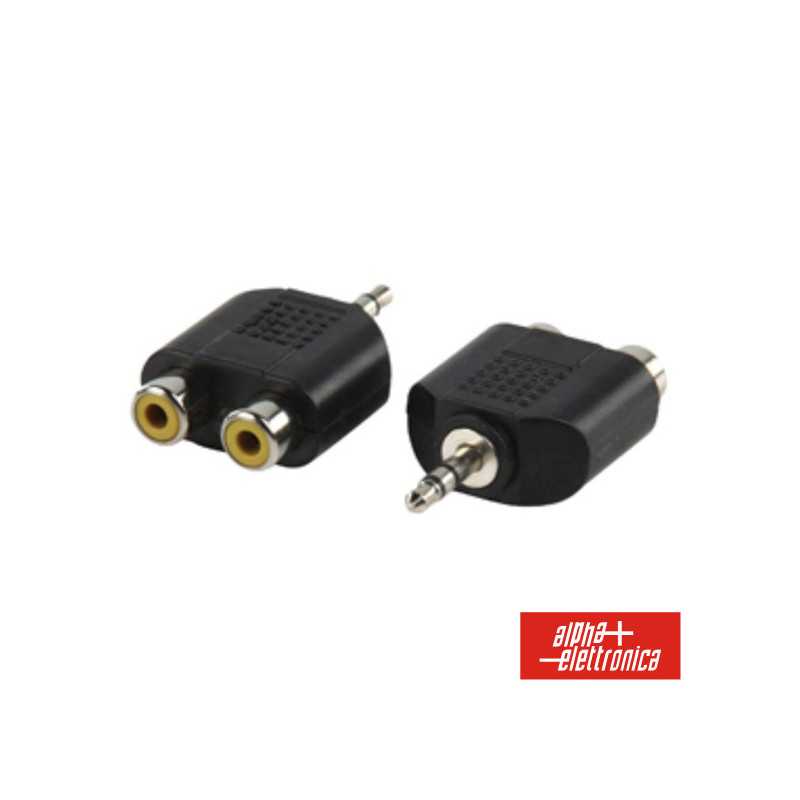 FICHA ADAPTADORA JACK 35MM MACHO ST 2 RCA FÊMEA
