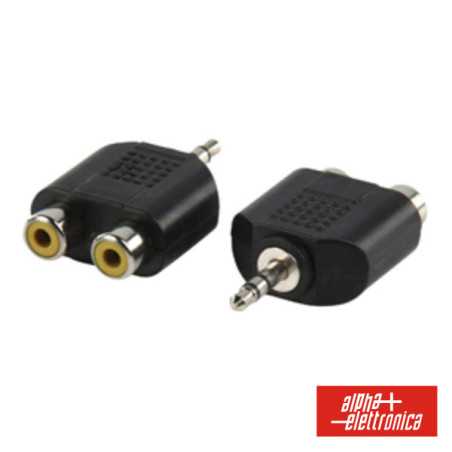 FICHA ADAPTADORA JACK 35MM MACHO ST 2 RCA FÊMEA
