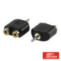 FICHA ADAPTADORA JACK 35MM MACHO ST 2 RCA FÊMEA