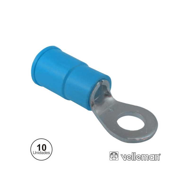 TERMINAL REDONDO ISOLADO 53MM 10X AZUL VELLEMAN