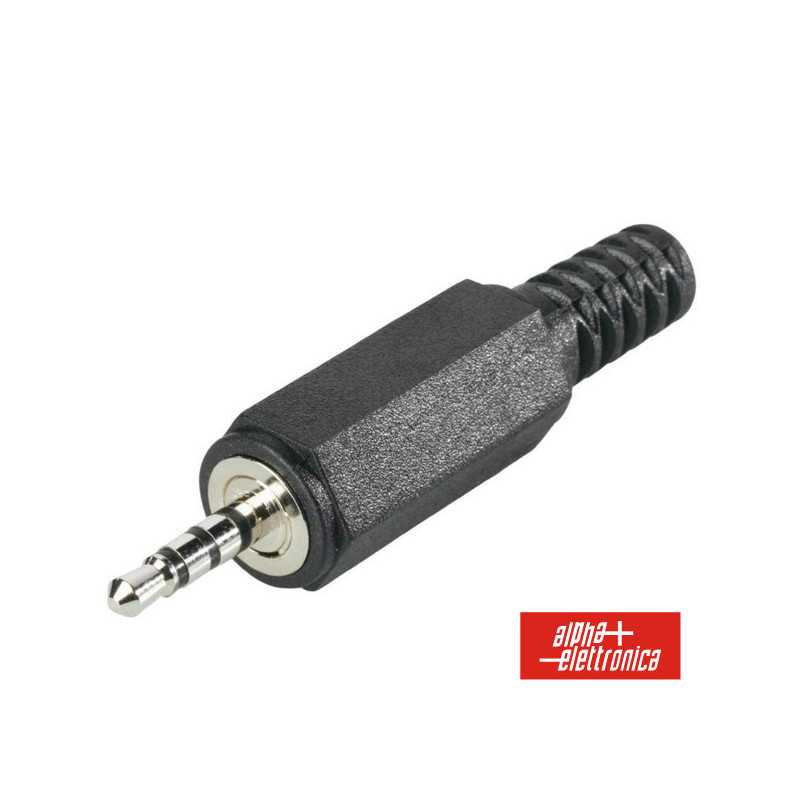 FICHA JACK 25MM MACHO VÍDEO 4P C PROTEÇÃO P SOLDAR