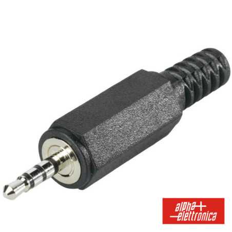 FICHA JACK 25MM MACHO VÍDEO 4P C PROTEÇÃO P SOLDAR