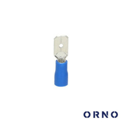TERMINAL FASTON MACHO ISOLADO 63MM 10X AZUL ORNO