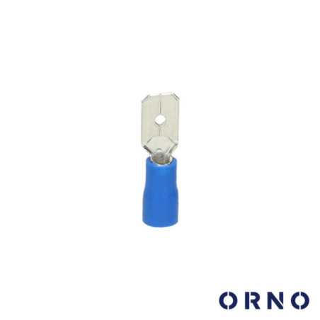 TERMINAL FASTON MACHO ISOLADO 63MM 10X AZUL ORNO