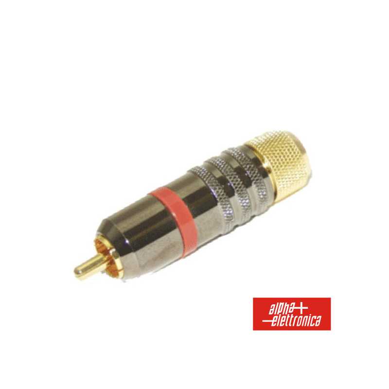 FICHA RCA MACHO POLARIZADOAUTOSTRING DOURADOVERMELHO