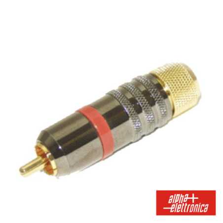 FICHA RCA MACHO POLARIZADOAUTOSTRING DOURADOVERMELHO