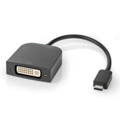 ADAPTADOR USBC MACHO DVID 241 FÊMEA PRETO NEDIS