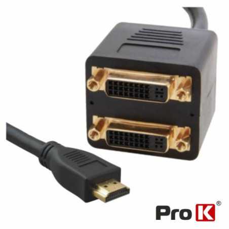 ADAPTADOR 1 ENTRADA HDMI 2 SAÍDAS DVII PROK