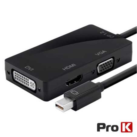 ADAPTADOR MINI DISPLAYPORT MACHO DVIHDMIVGA PROK