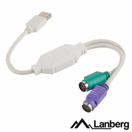 CABO ADAPTADOR USBA 20 MACHO 2X PS2 LANBERG