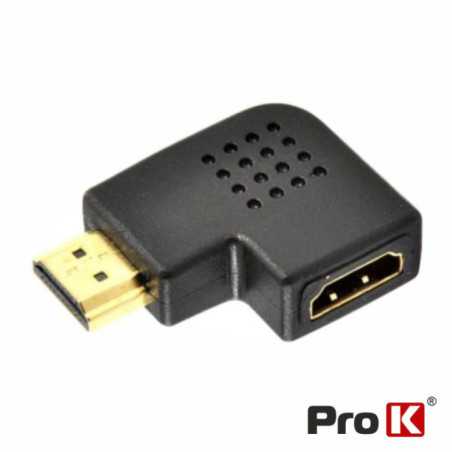 FICHA ADAPTADORA HDMI MACHO FÊMEA ÂNGULAR 90 PROK