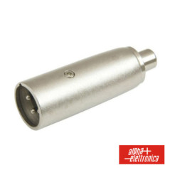 FICHA ADAPTADORA XLR 3P MACHO RCA FÊMEA