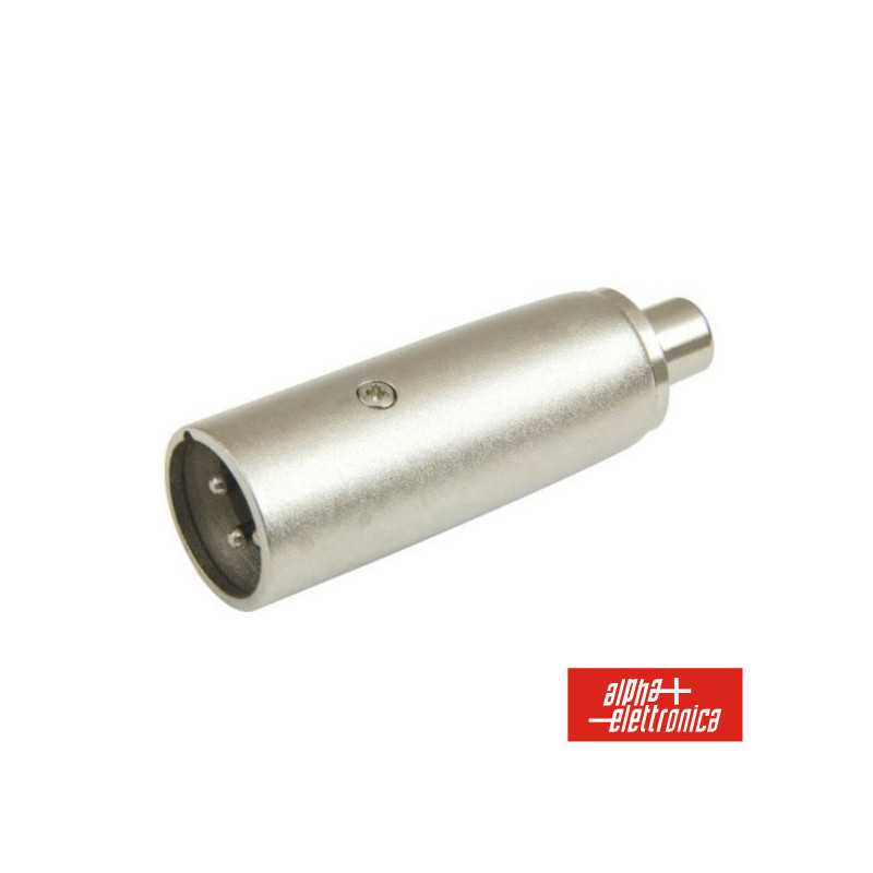 FICHA ADAPTADORA XLR 3P MACHO RCA FÊMEA