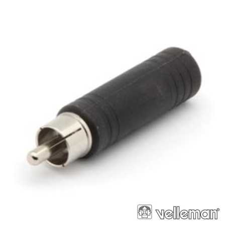 FICHA ADAPTADORA RCA MACHO JACK 635MM FÊMEA MN VELLEMAN