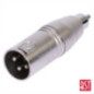 FICHA ADAPTADORA XLR 3P MACHO RCA MACHO BST