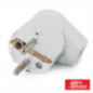 FICHA SCHUKO MACHO C TERRA LATERAL 250V BRANCO