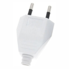 FICHA ALIMENTAÇÂO AC PLANA MACHO BRANCA 10A 250V