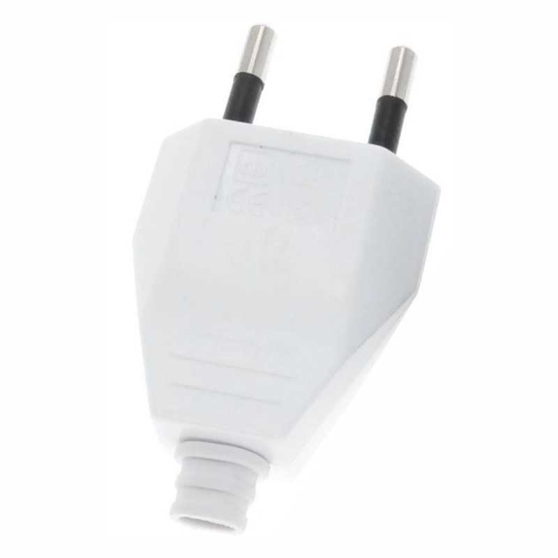 FICHA ALIMENTAÇÂO AC PLANA MACHO BRANCA 10A 250V