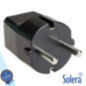 FICHA SCHUKO MACHO C TERRA 250V PRETA SOLERA