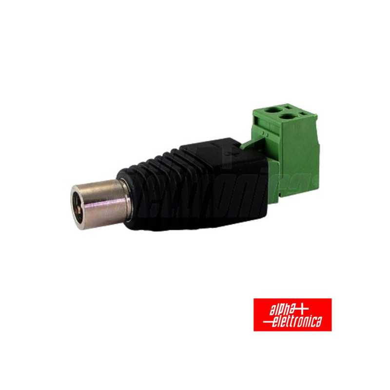 FICHA ALIMENTAÇÃO DC MACHO 55X21MM LIGAÇÃO PARAFUSO