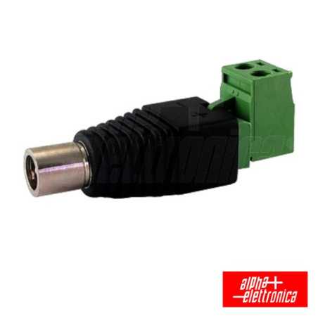 FICHA ALIMENTAÇÃO DC MACHO 55X21MM LIGAÇÃO PARAFUSO