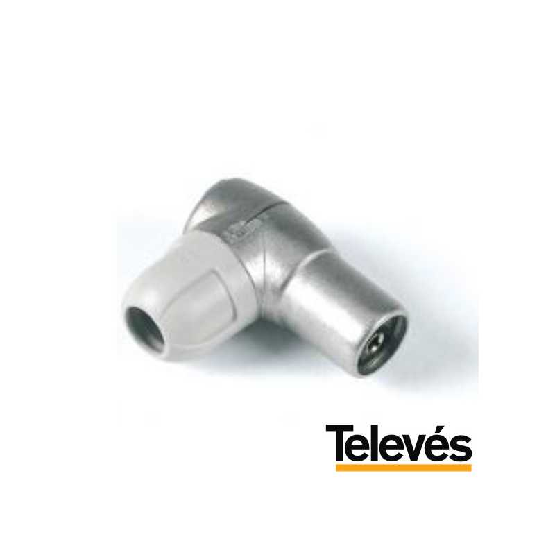 FICHA COAXIAL FÊMEA 95MM ANGULAR TELEVÉS