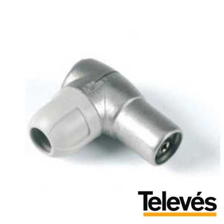 FICHA COAXIAL FÊMEA 95MM ANGULAR TELEVÉS
