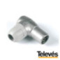 FICHA COAXIAL FÊMEA 95MM ANGULAR TELEVÉS