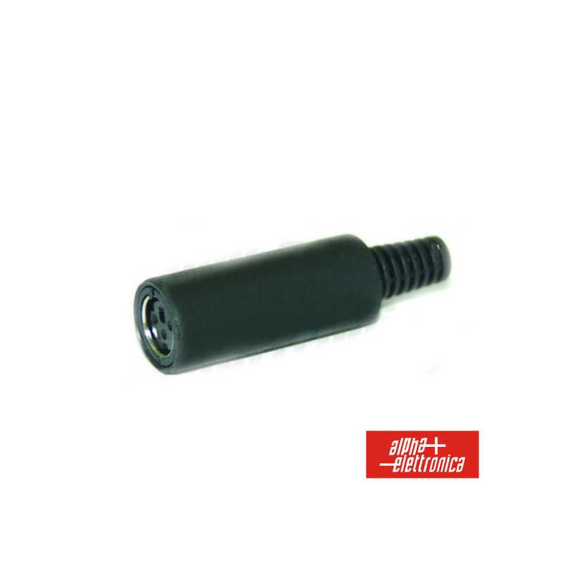 FICHA MINI DIN 4P FÊMEA ISOLADA PVC P SOLDAR