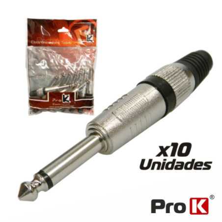 FICHA JACK MACHO PROFISSIONAL PRETA 635MM MN 10X PROK