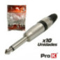 FICHA JACK MACHO PROFISSIONAL PRETA 635MM MN 10X PROK