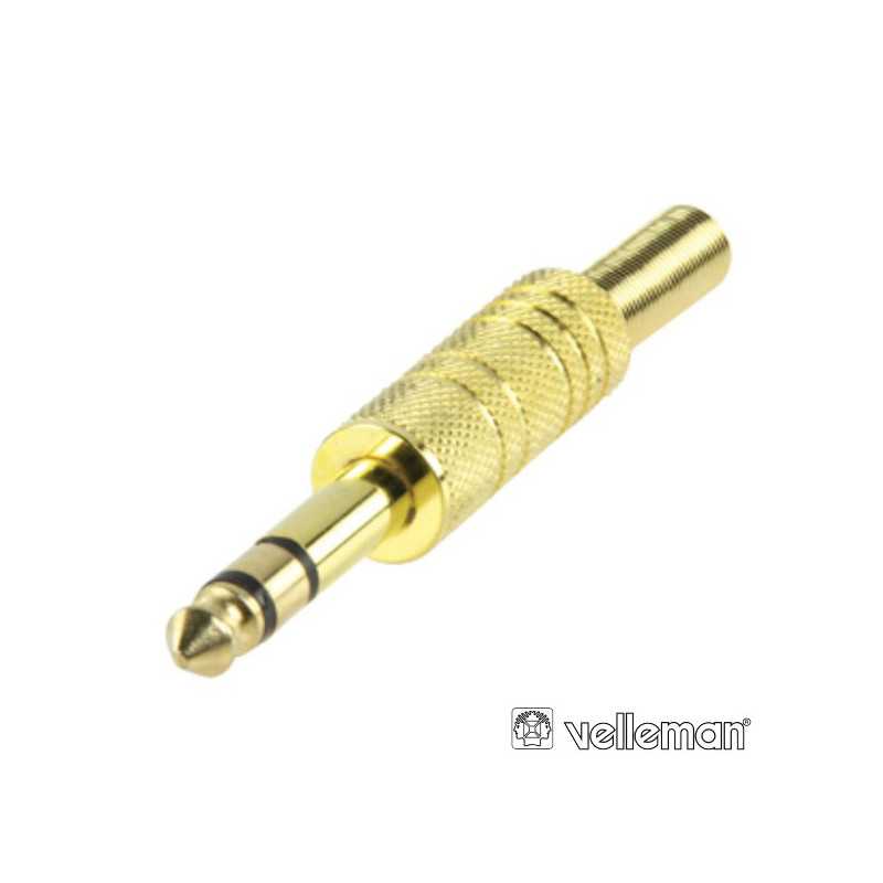 FICHA JACK 635MM MACHO C PROTEÇÃO MOLA DOURADO ST