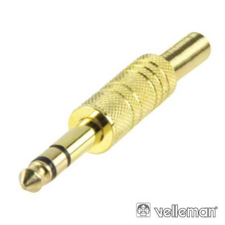 FICHA JACK 635MM MACHO C PROTEÇÃO MOLA DOURADO ST