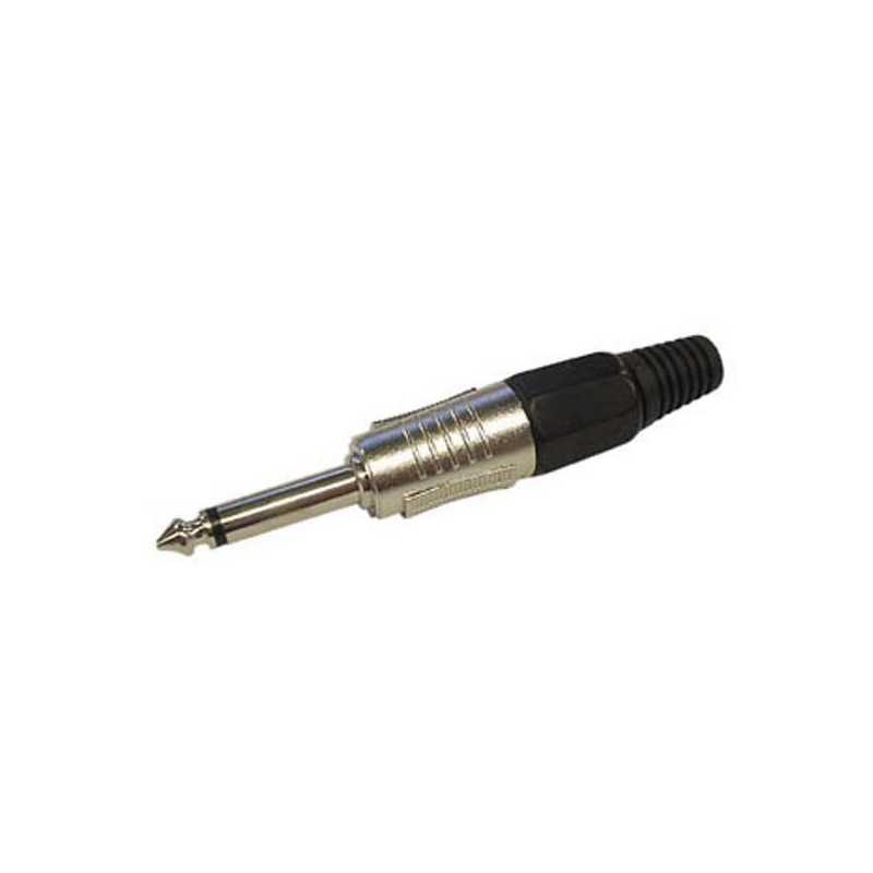 FICHA JACK 635MM MACHO MN PRETA PROFISSIONAL VELLEMAN