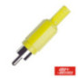 FICHA RCA MACHO AMARELA PVC C PROTEÇÃO DE CABO