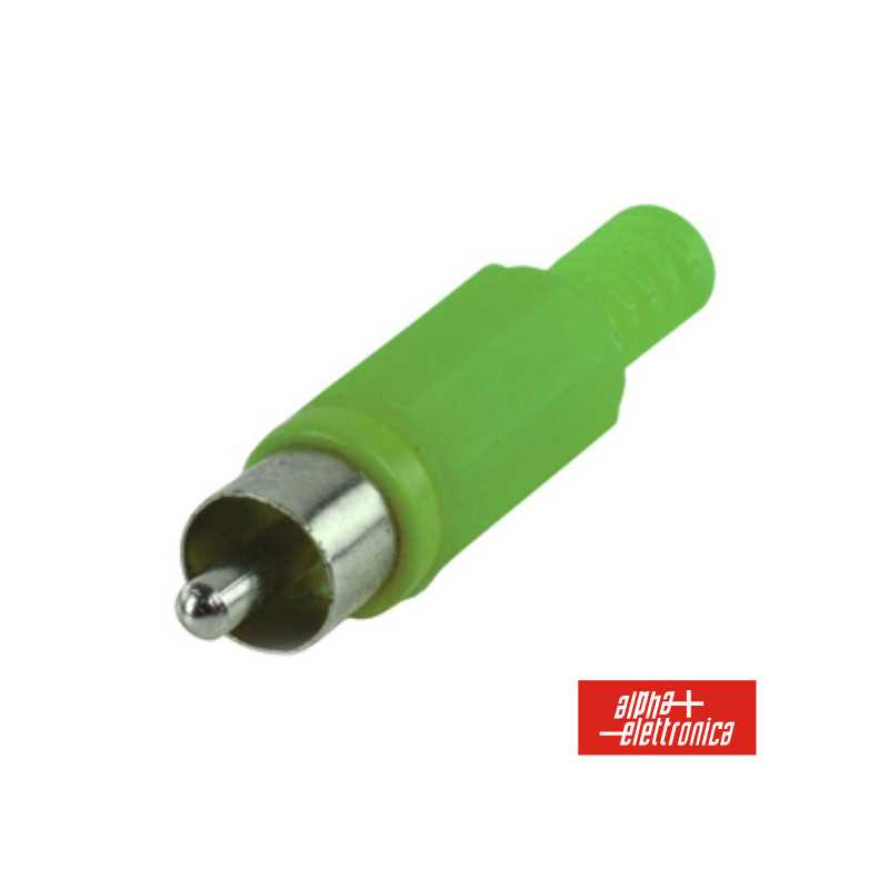FICHA RCA MACHO VERDE C PROTEÇÃO DE CABO PVC