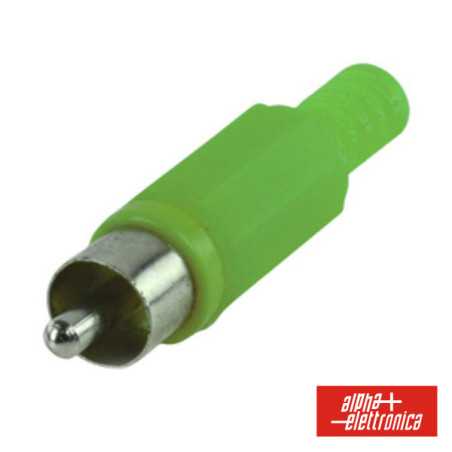 FICHA RCA MACHO VERDE C PROTEÇÃO DE CABO PVC