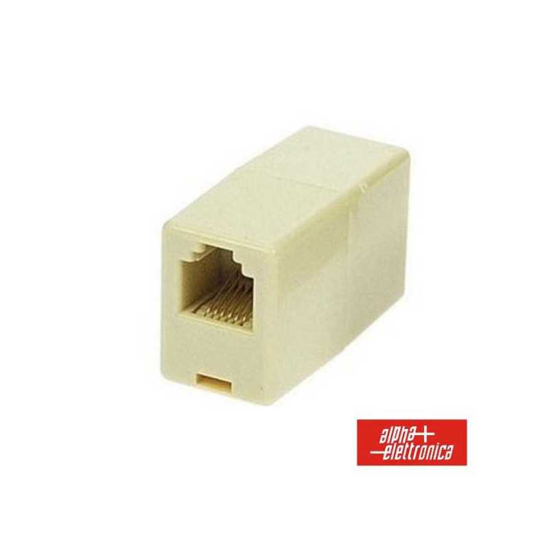 ADAPTADOR DE TELEFONE 6P6C RJ12 1FÊMEA 1FÊMEA