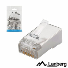 FICHA RJ45 MODULAR 8P8C CAT6 METÁLICA 100PCS LANBERG