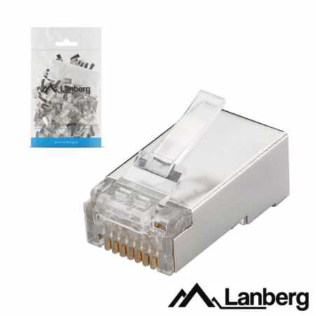 FICHA RJ45 MODULAR 8P8C CAT6 METÁLICA 100PCS LANBERG