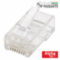 FICHA RJ45 MODELAR 8P8C CAT6 PASSANTE