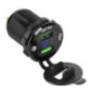TOMADA USB DUPLA DE EMBUTIR C VOLTÍMETRO QUICKCHARGE30