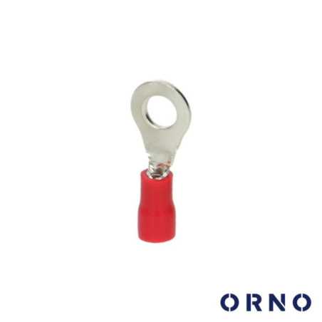 TERMINAL REDONDO ISOLADO 1MM 100X VERMELHO ORNO